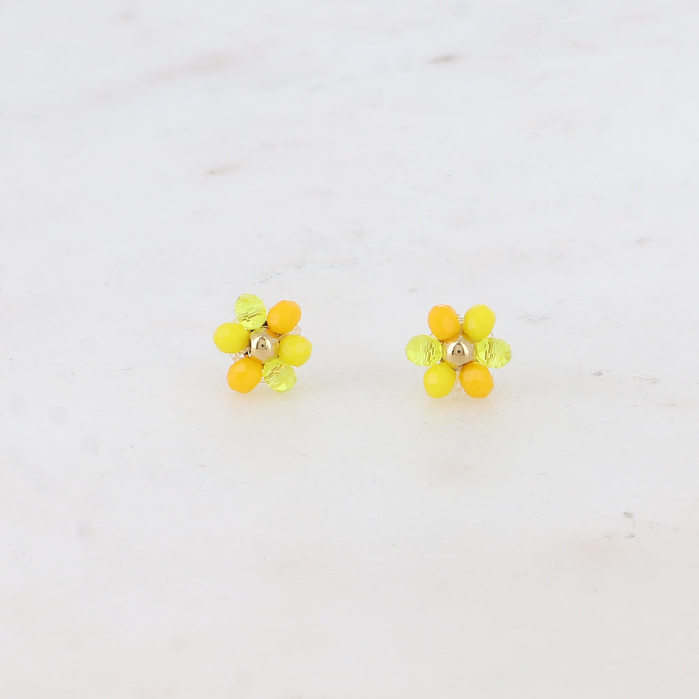 BOHM PARIS | Boucles Soleil Bloom - yellow flower stud earrings