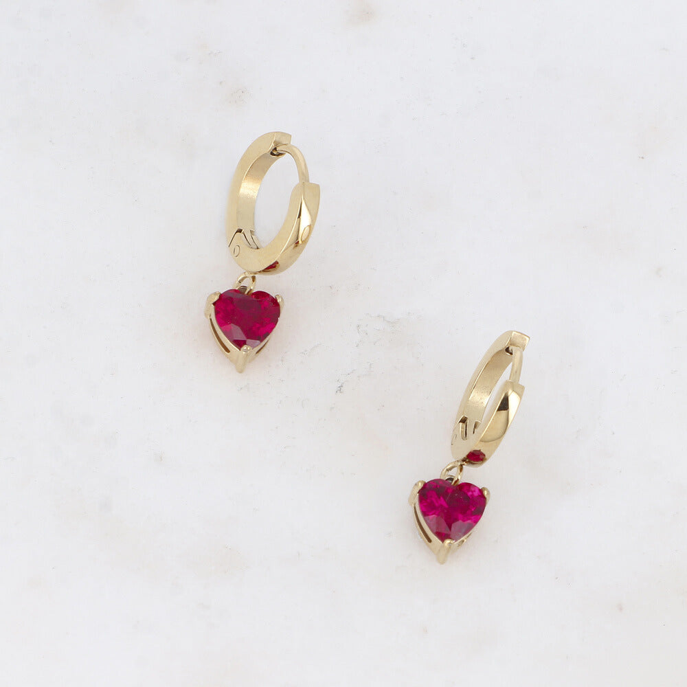 BOHM PARIS | Boucles Amour earrings (red heart)