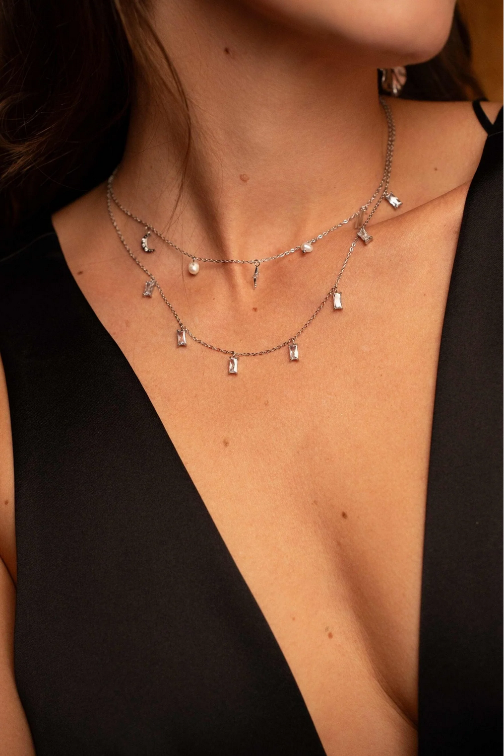 BOHM PARIS | Petite Nova – delicate necklace (clear, gold)