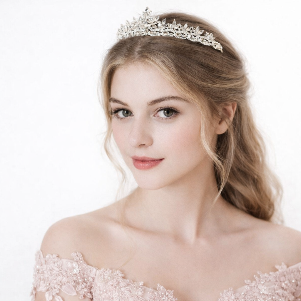 ROMANCE, Augusta -kullanvärinen tiara kirkkailla kivillä