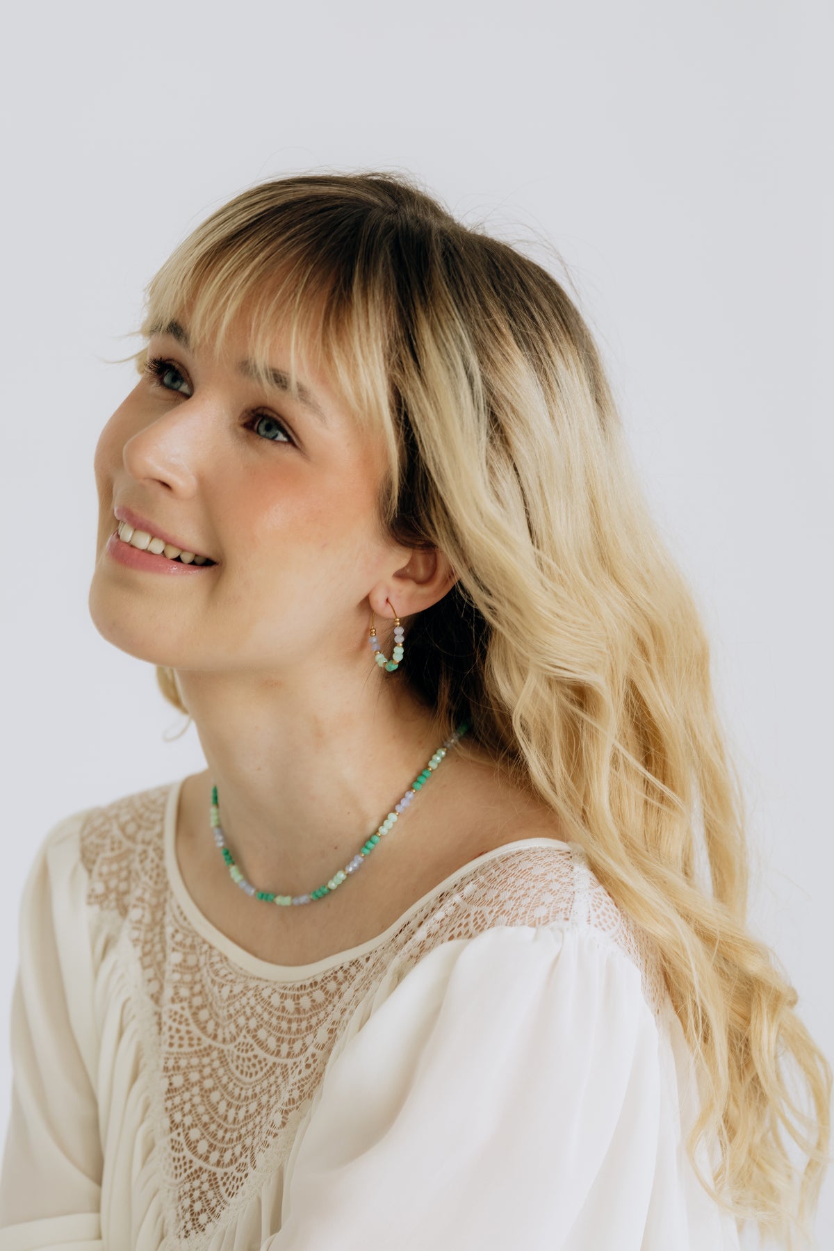 Jolie Blue handmade necklace (navy tones, gold)