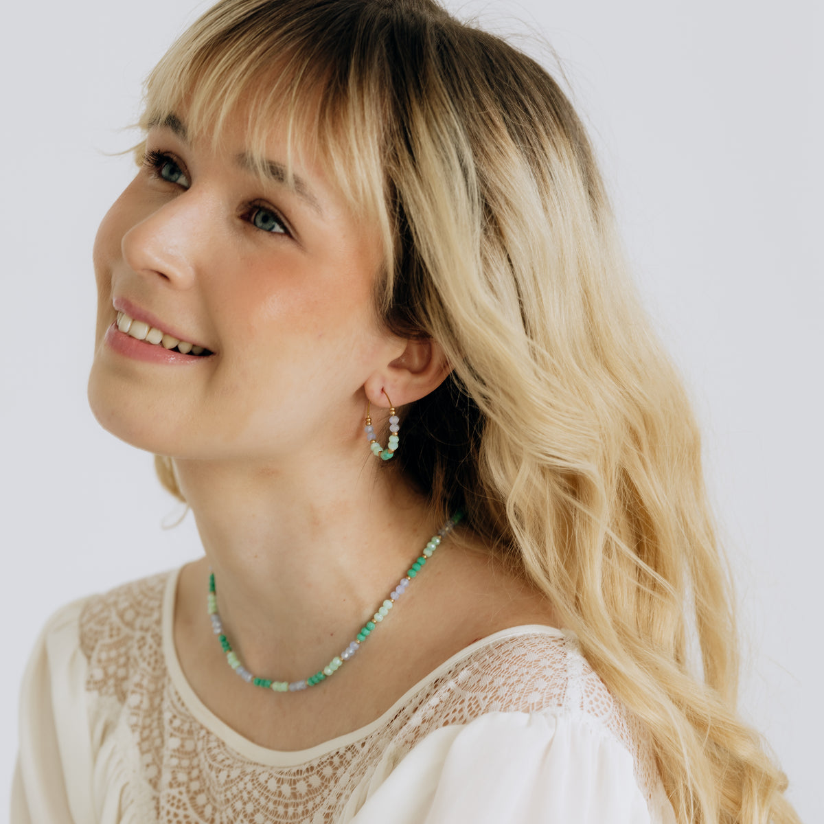 Jolie Blue handmade necklace (navy tones, gold)