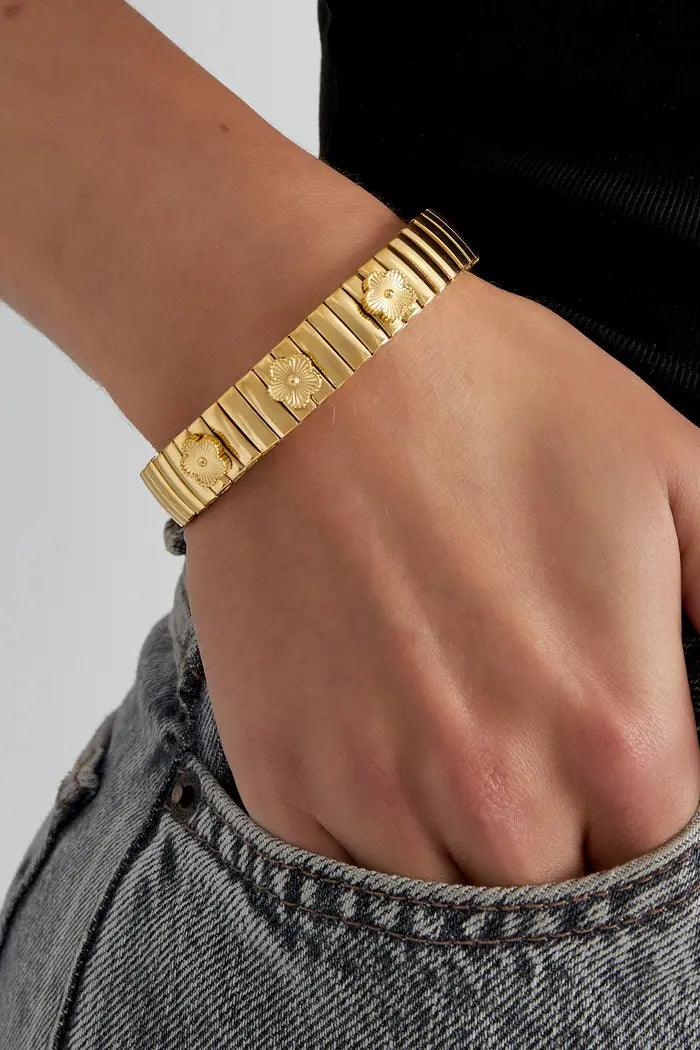 FRENCH RIVIERA | Bloom surgical steel bracelet with flowers