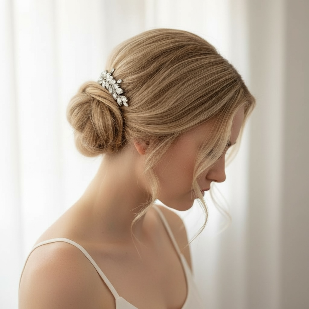 Hiuskoru, ROMANCE | Curvy Silver Hairpiece -kaareva hiuskoriste