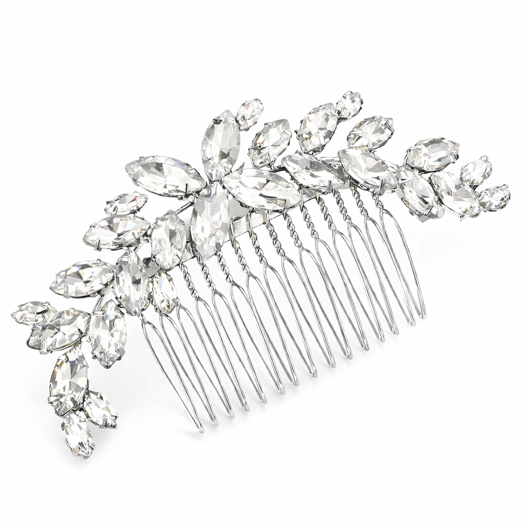 Hiuskoru, ROMANCE | Curvy Silver Hairpiece -kaareva hiuskoriste