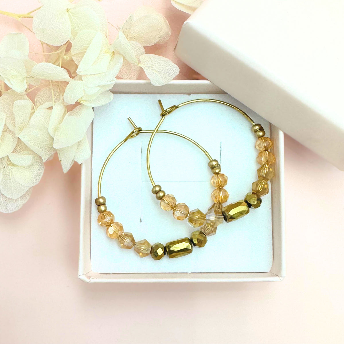 Jolie Sand handmade pearl rings (sand tones, gold)
