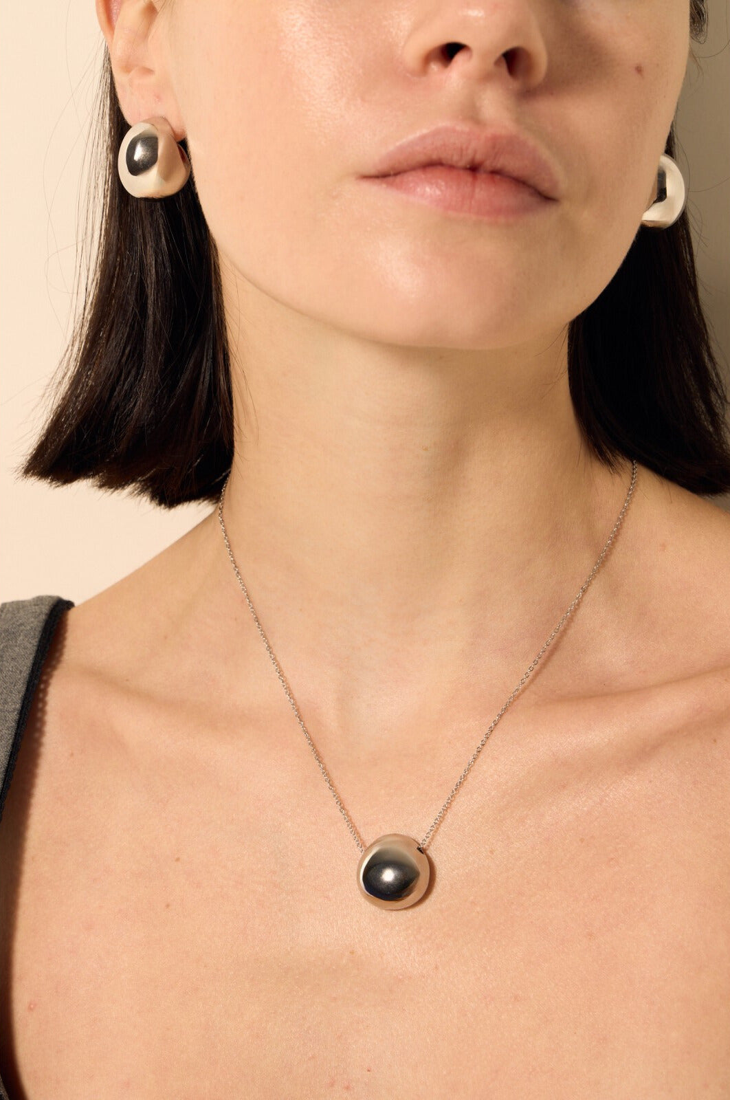 FRENCH RIVIERA | Cinzia minimalist surgical steel necklace (gold)