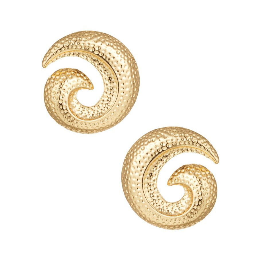 FRENCH RIVIERA | Mirae – forged spiral stud earrings