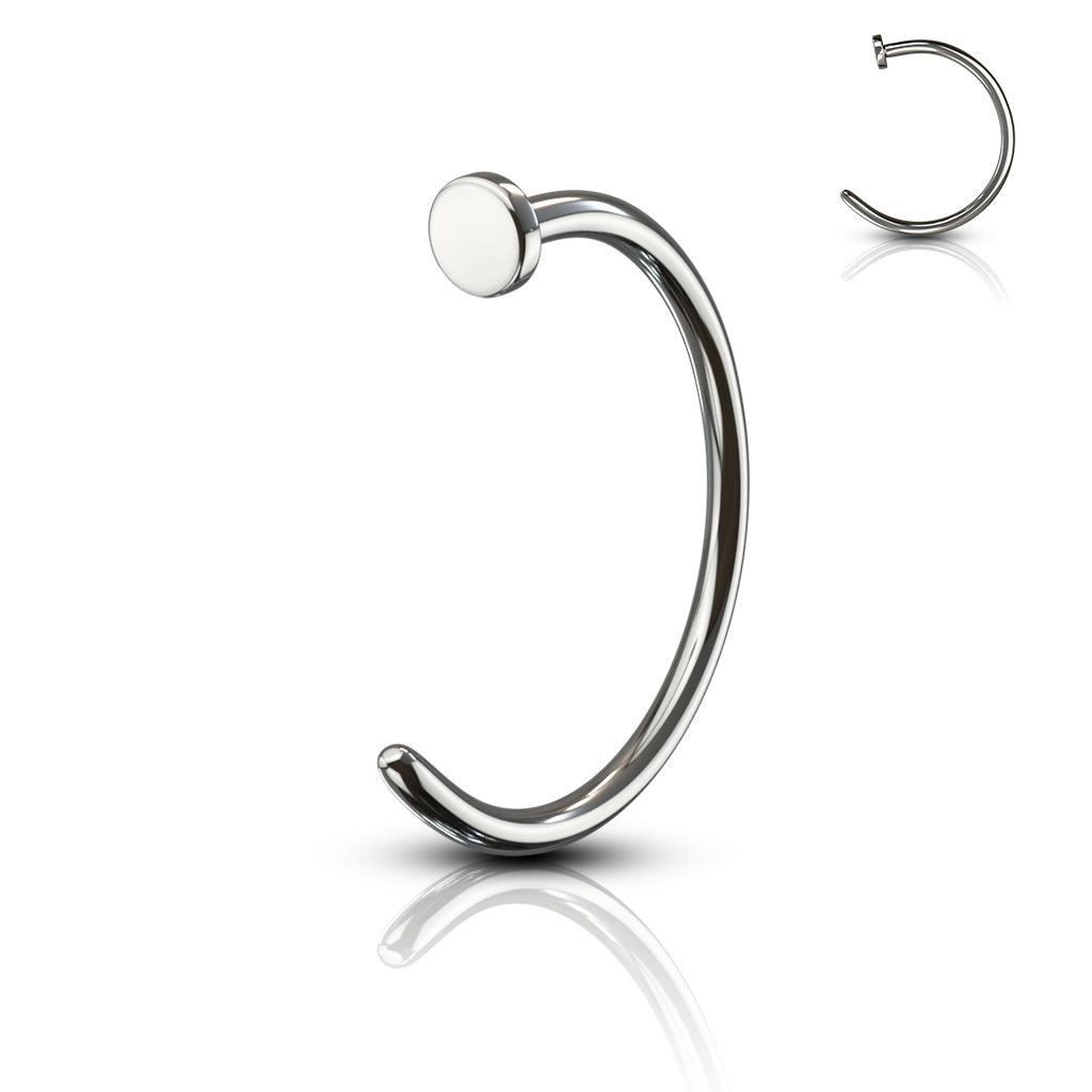 Piercing ring 1mm, Open Arc – open piercing ring made of surgical steel