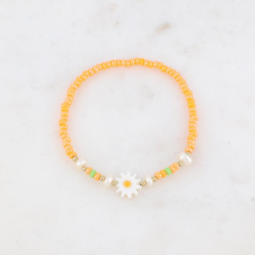 BOHM PARIS | Bracelet Belle -oranssi kukkarannekoru
