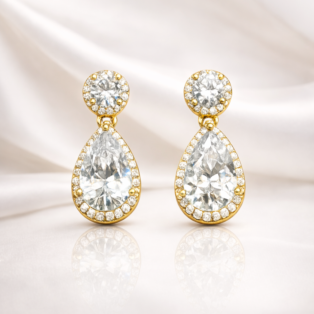 FRENCH RIVIERA|Angeline Earrings - gold-colored drop earrings