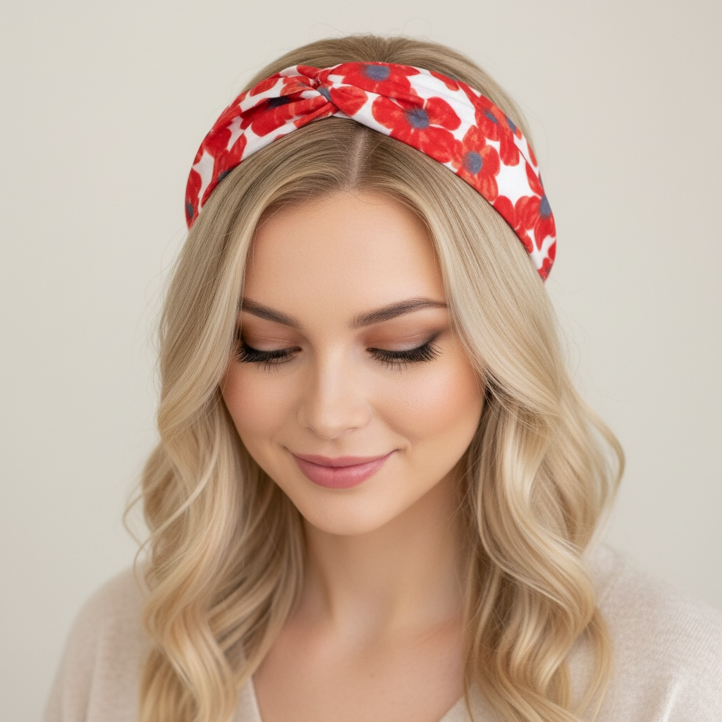 SUGAR SUGAR® | Meadow Garden COMFY – joustava hiuspanta (punainen)
