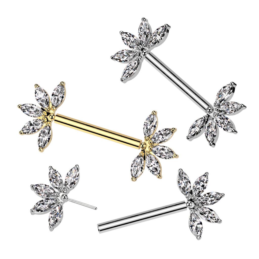 Nännikoru, Lux Titanium Barbell -titaaninen push in tappi (kulta)