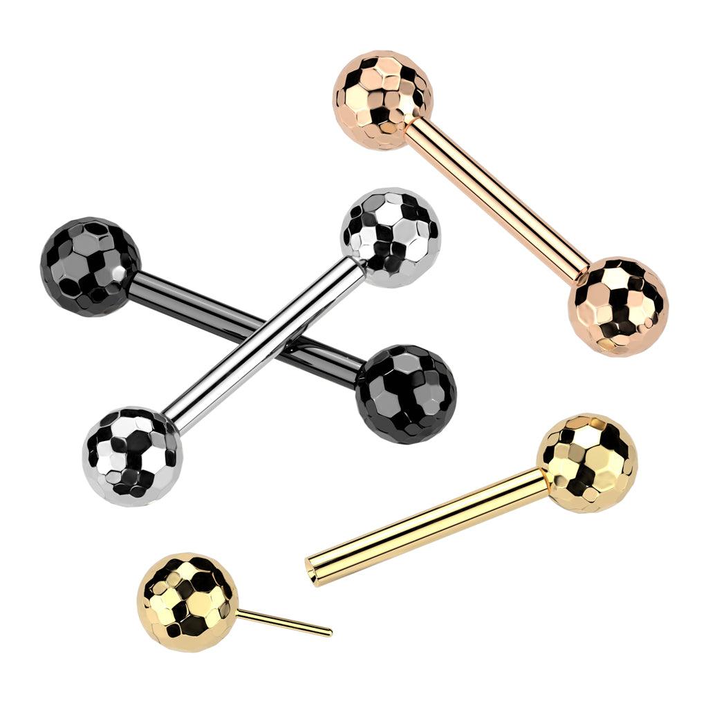 Nännikoru, Titanium Nipple Barbell -titaaninen push in tappi (hopea)