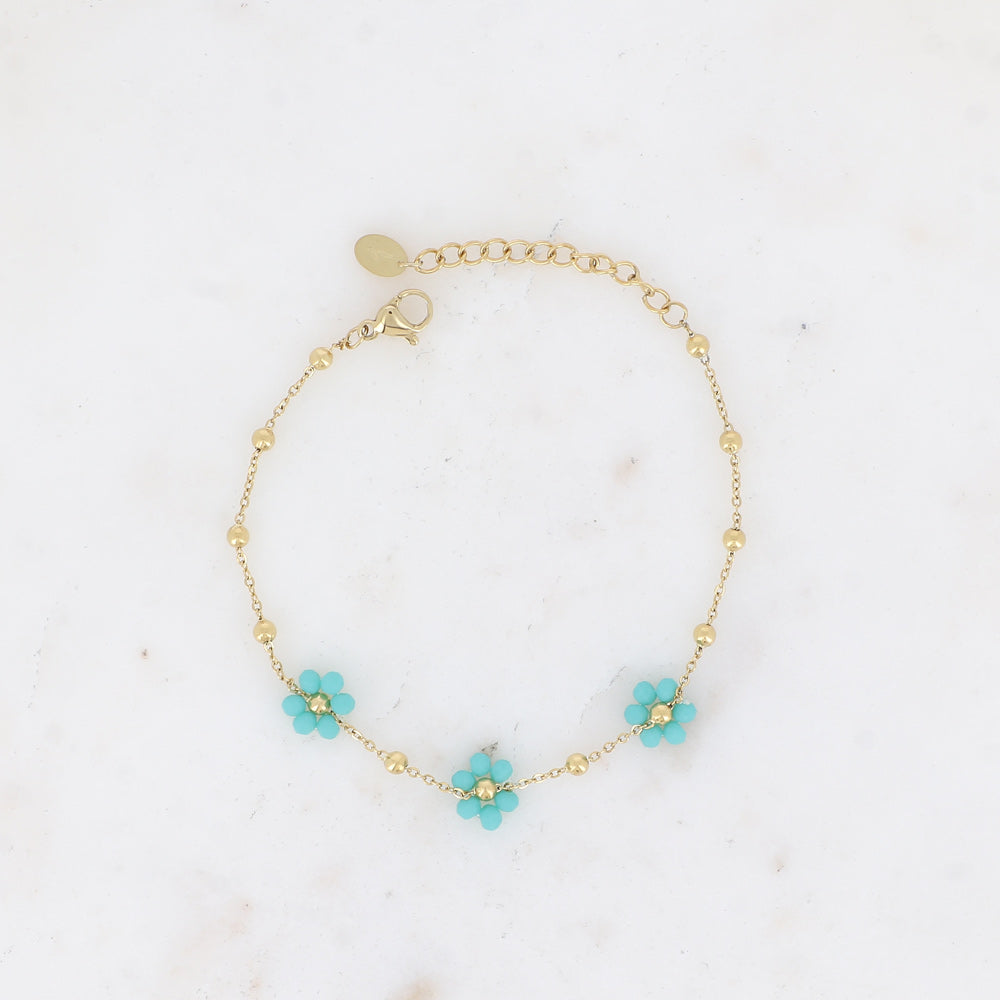 BOHM PARIS | Bracelet Azur Bloom – turquoise flower bracelet