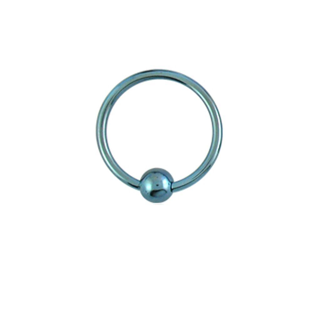 Lävistysrengas 1.2mm, Titanium BCR -värillinen pallolukkorengas ⌀8mm