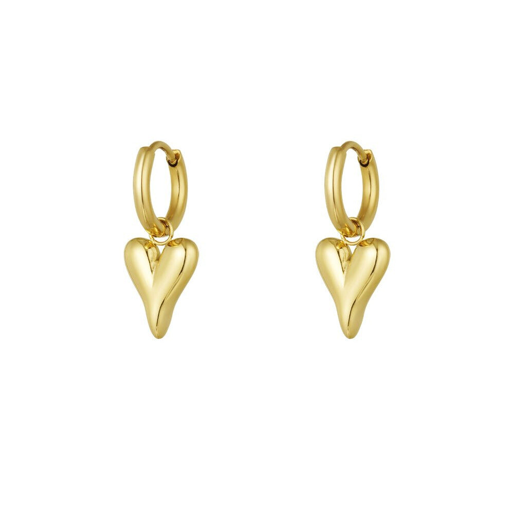 FRENCH RIVIERA | Sweetheart – gold heart earrings (surgical steel)