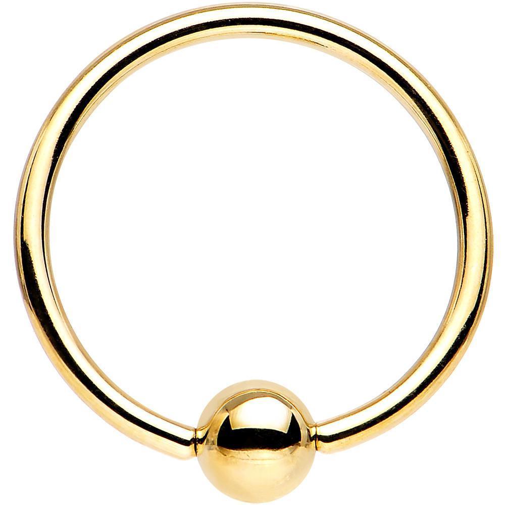 Lävistysrengas 1,2MM,  BCR Titanium Goldline Premium (4mm Ball)