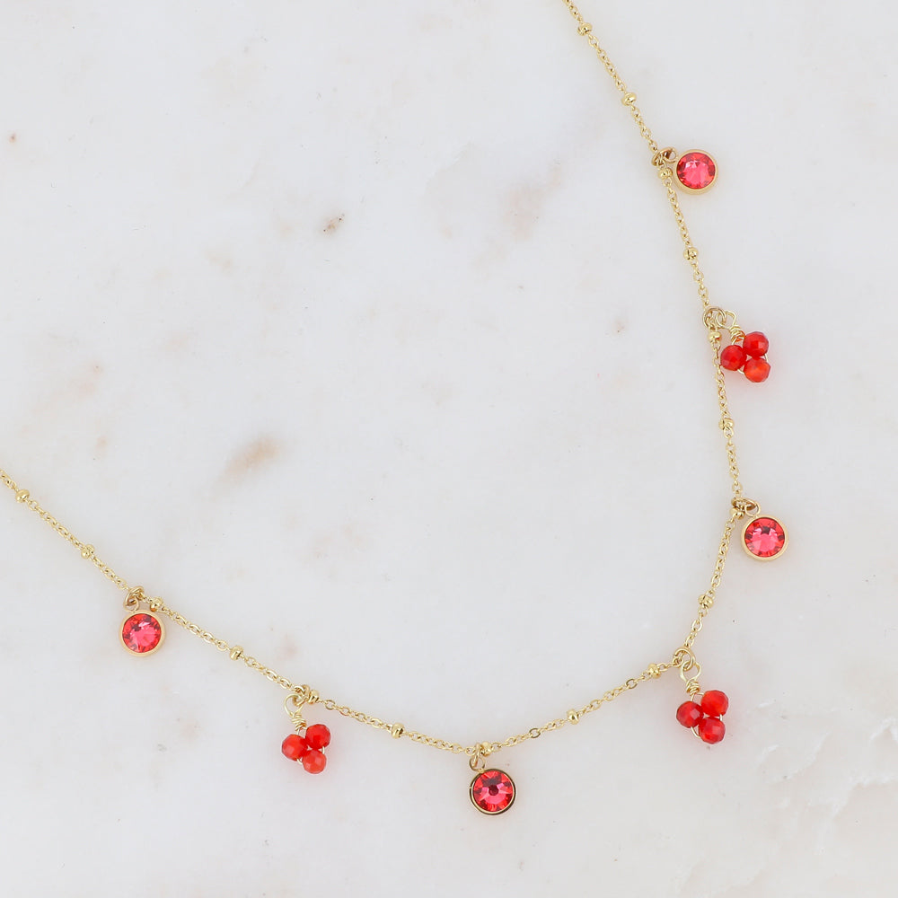 BOHM PARIS | Collier Jolie Baie -punertava karneolikaulakoru