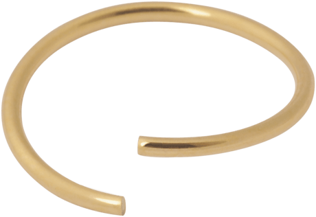 Piercing ring 1mm, Essential Flex – bendable ring made of surgical steel (gold)