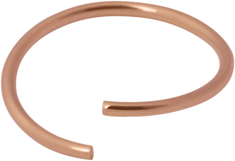 Piercing ring 1mm, Essential Flex –bendable ring made of surgical steel (rose gold)
