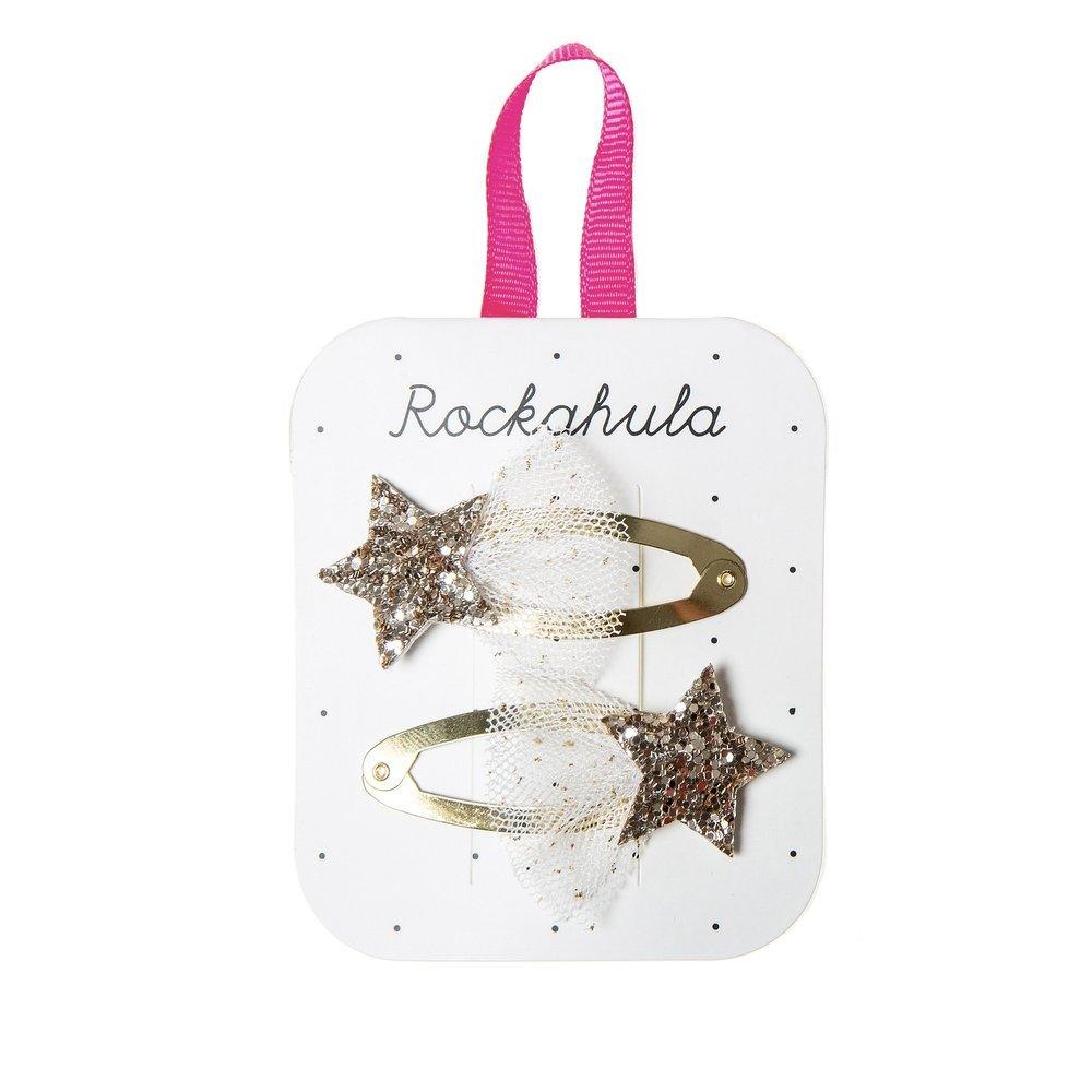 Hiuskoru/pinni, Rockahula KIDS|Shooting Star Glitter Clips Gold