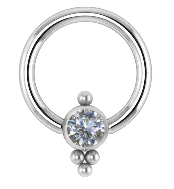 Lävistysrengas, Titanium Cluster Balls with Crystals