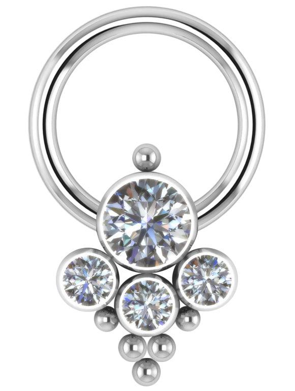 Lävistysrengas, Large Titanium Cluster Balls with Crystals