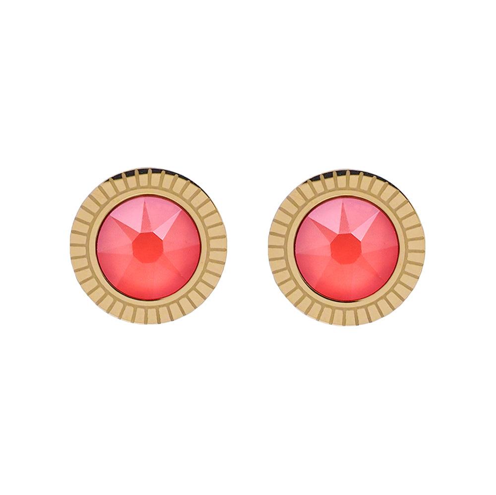 Korvakorut, BOHM PARIS|Boucles D'oreilles Miel avec cristal coral