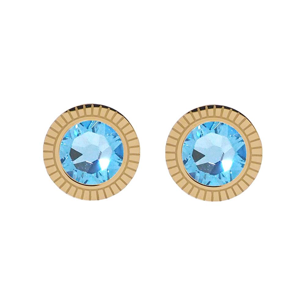 Korvakorut, BOHM PARIS|Boucles D'oreilles Miel avec cristal turqoise