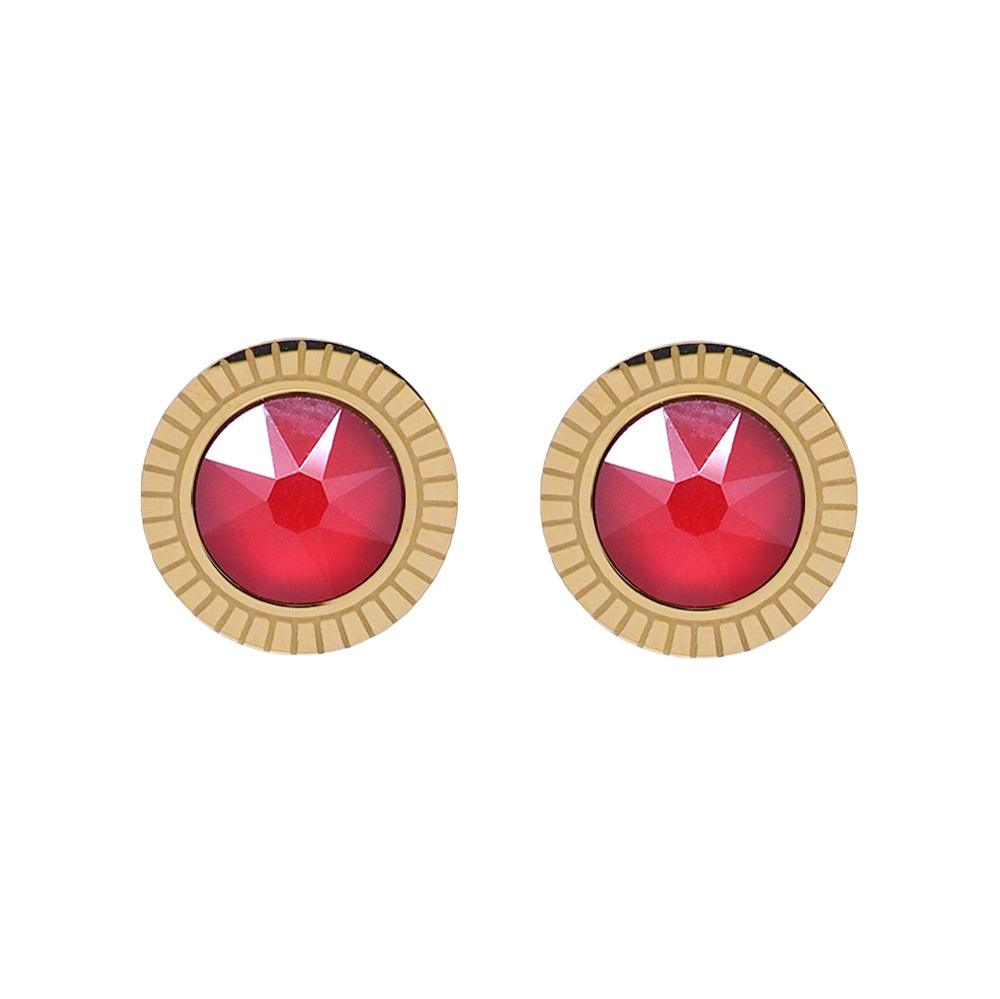 Korvakorut, BOHM PARIS|Boucles D'oreilles Miel avec cristal royal red