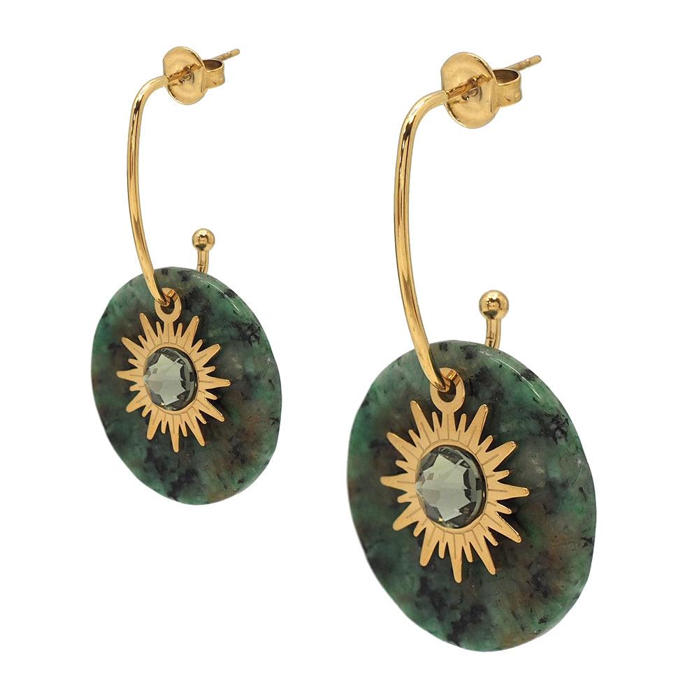 Korvakorut, BOHM PARIS|Boucles Anaelle avec turqoise africaine