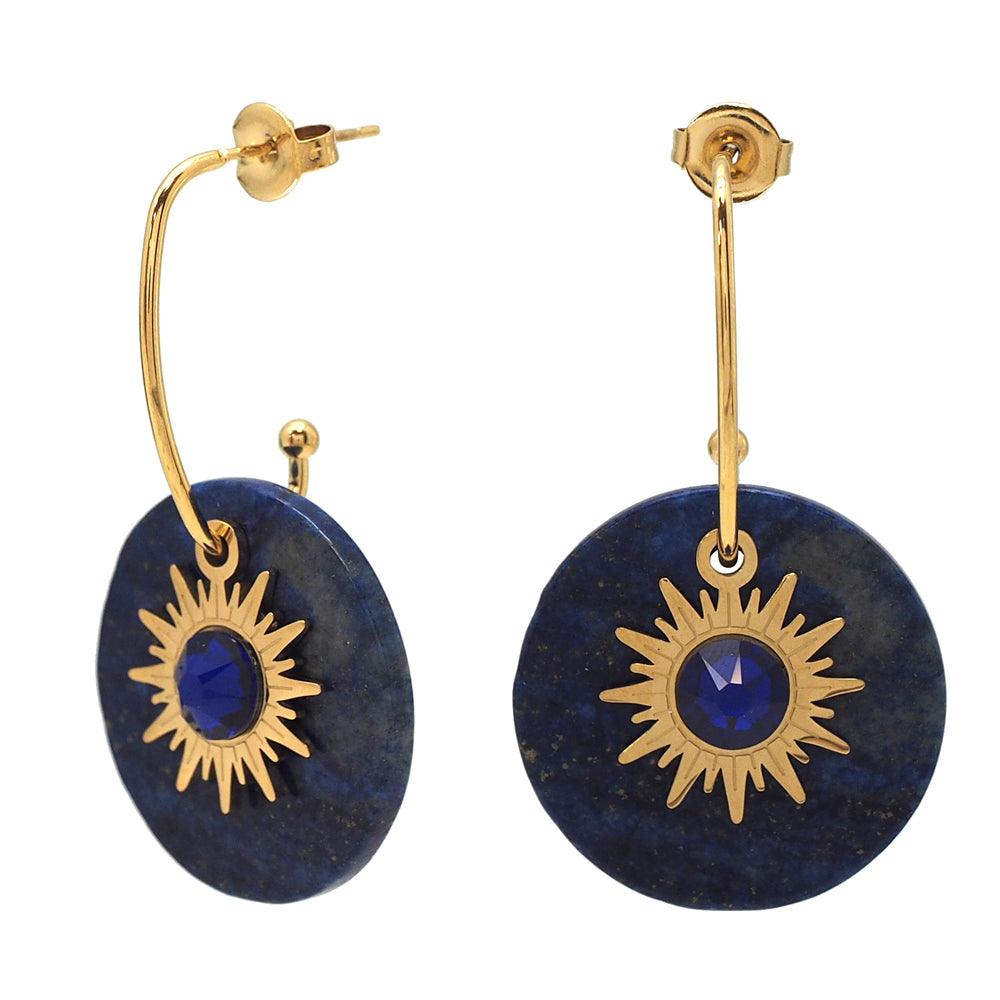 Korvakorut, BOHM PARIS|Boucles Anaelle avec lapis lazuli