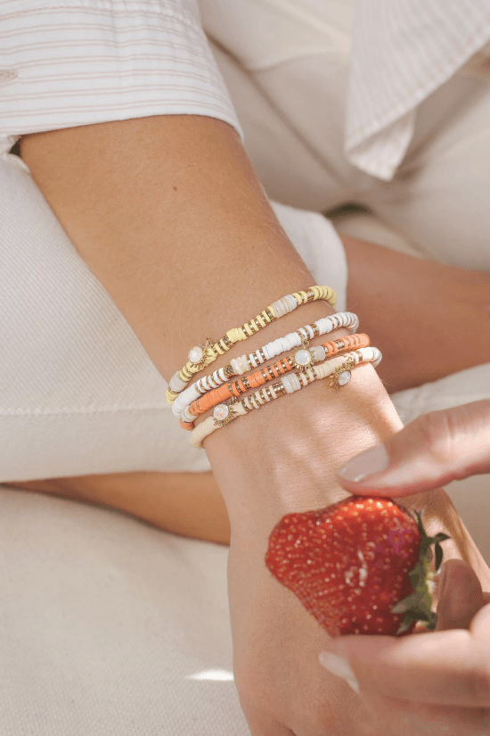 Rannekoru, BOHM PARIS|Bracelet Surf avec cristal coral
