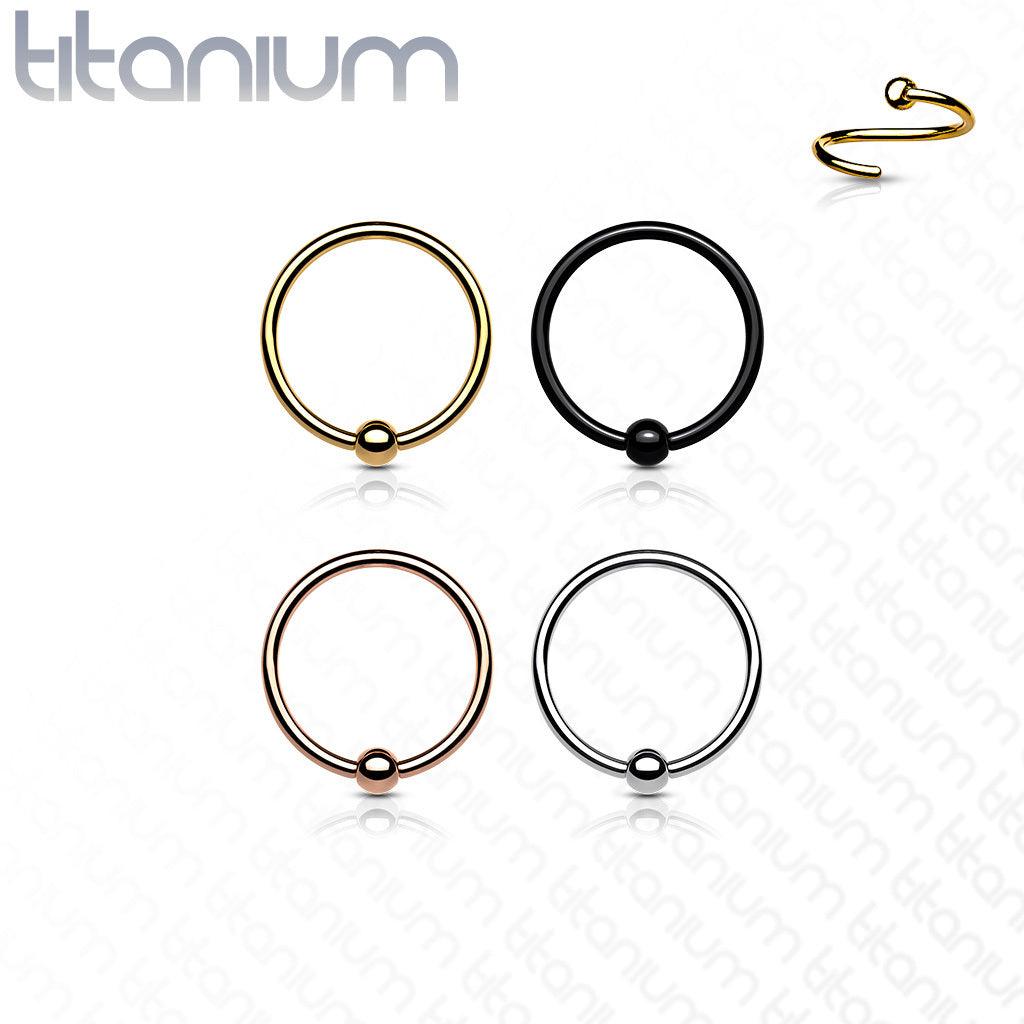 Piercing ring 0.8mm, Implant Grade Titanium Bendable Ring