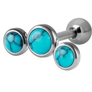 Rustokoru/traguskoru, Natural Turqoise Barbell