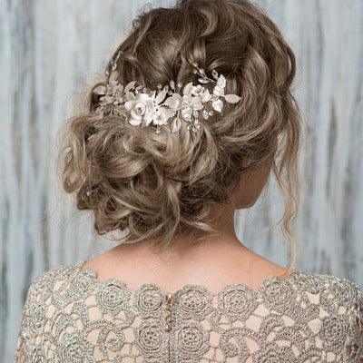 Hairpiece, ATHENA BRIDAL|Blooming Roses Headpiece -Luxe Hair Comb (G)