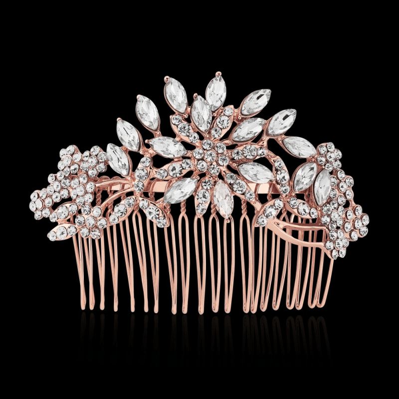 Hiuskoru, ATHENA BRIDAL JEWELLERY|Extravagance Hair Comb in Rosegold