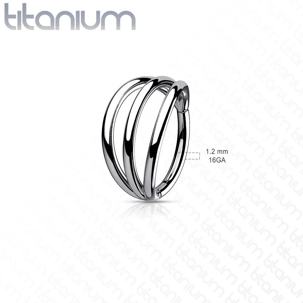 Lävistysrengas, Titanium Triple Hoops -kolmikerroksinen titaanirengas