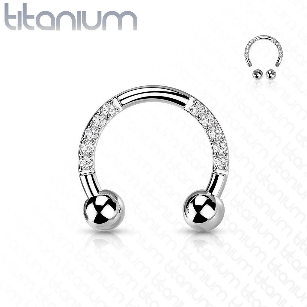 Hevosenkenkä, Titanium Horseshoe with CZ