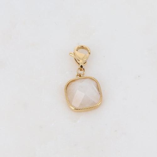 Maskotti/riipus, BOHM PARIS|Lockie Charm Chloé -agathe blanche