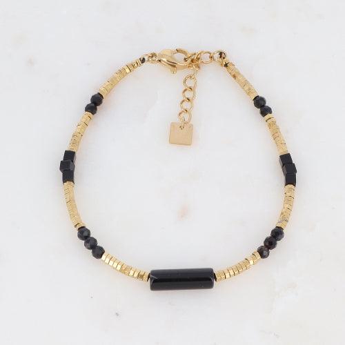 Rannekoru, BOHM PARIS|Bracelet Elody -agate noire