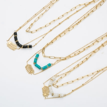 Kirurginteräskaulakoru, FRENCH RIVIERA|Holiday Gold Necklace (3 väriä)