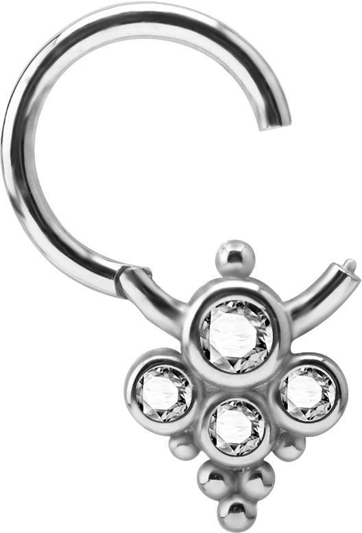 PREMIUM COLLECTION | Koristeellinen smiley clicker iensuojalla (hopea)