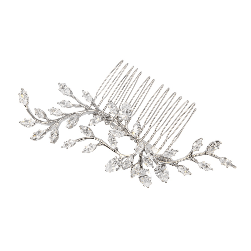 Hiuskoru, ATHENA BRIDAL | Deluxe Silver Comb -hopeinen hiuskampa