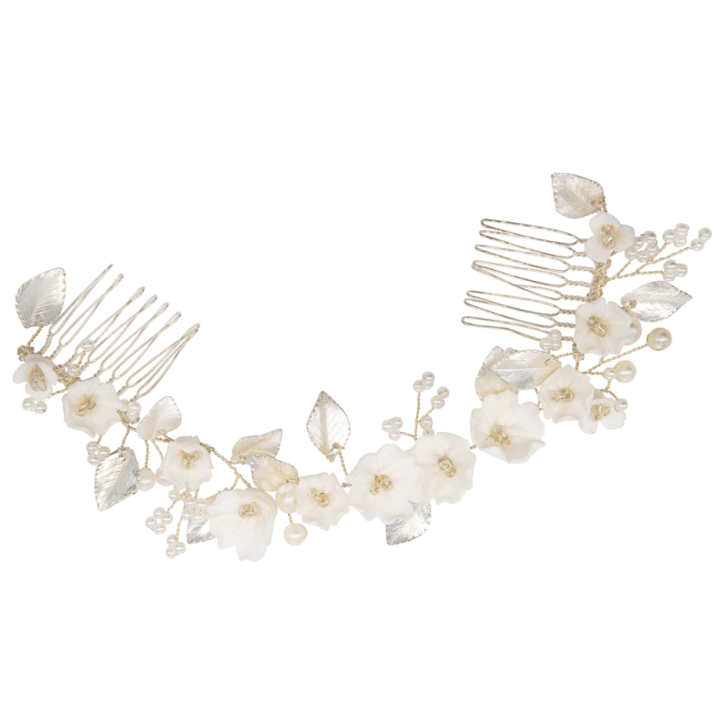 Hiuskoru, ATHENA BRIDAL|Nicole Blush Vine -hopeinen hiuskoriste