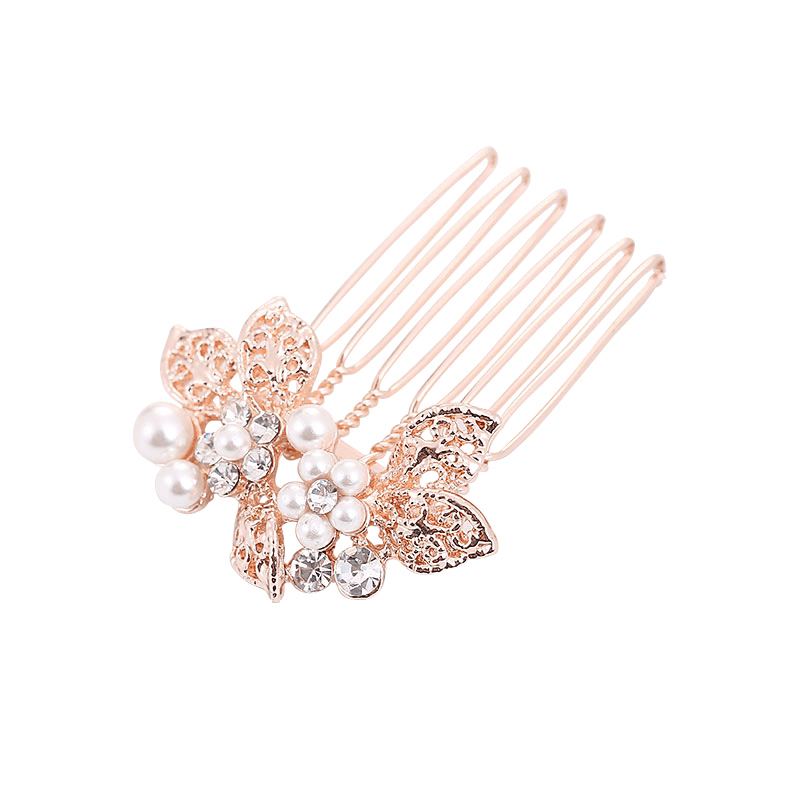 Hiuskoru, ATHENA BRIDAL|Mini Rosegold Comb -helmihiuskoriste