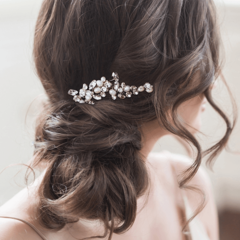 Hair ornament, ATHENA BRIDAL | Vivian Pearl Pin -gold pearl hair ornament