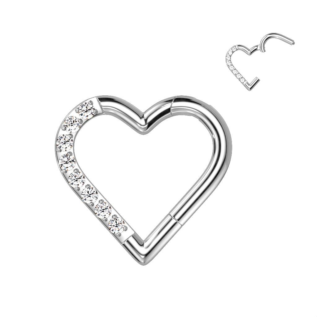 Lävistysrengas, Titanium Heart CZ -sydän titaaniclicker