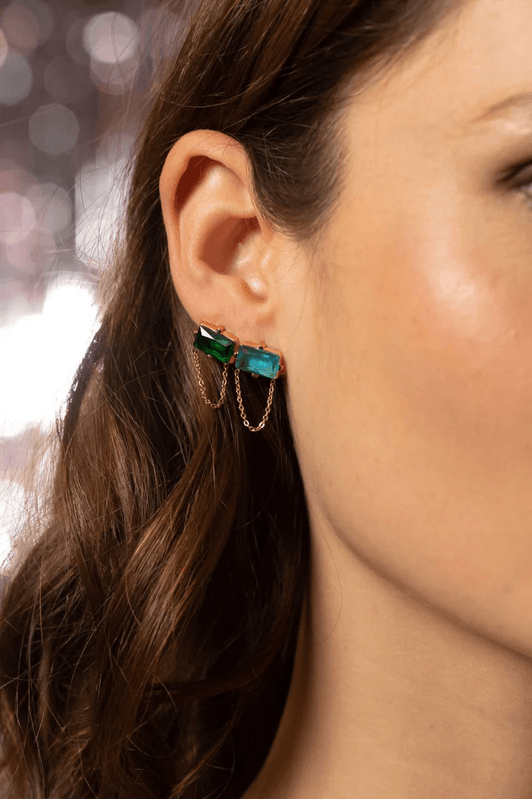 Korvakorut, BOHM PARIS|Boucles Mirha -smaragdi/kulta